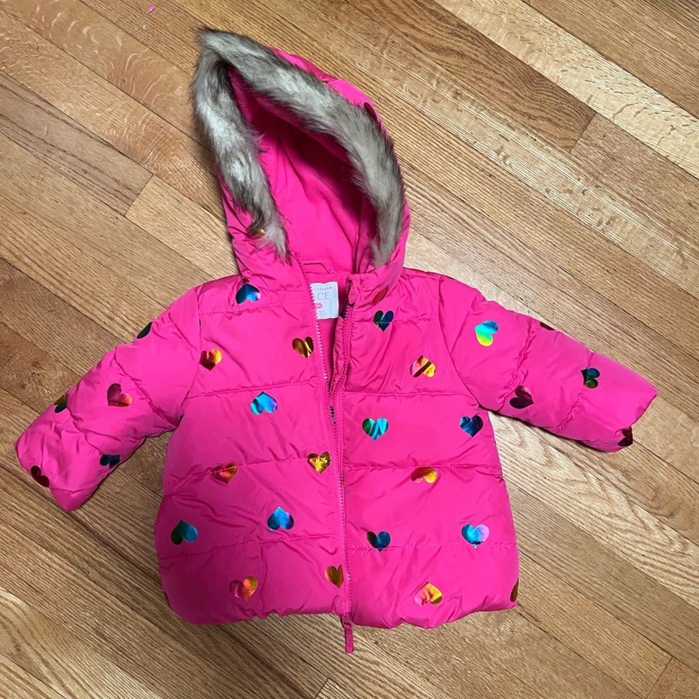 Pink Fleece Puffer Jacket